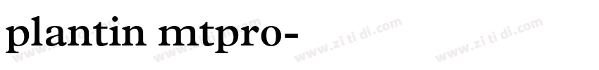 plantin mtpro字体转换